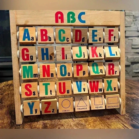 EDDU TOY | Wooden ABC & shapes hanging board - Picture 2 of 8